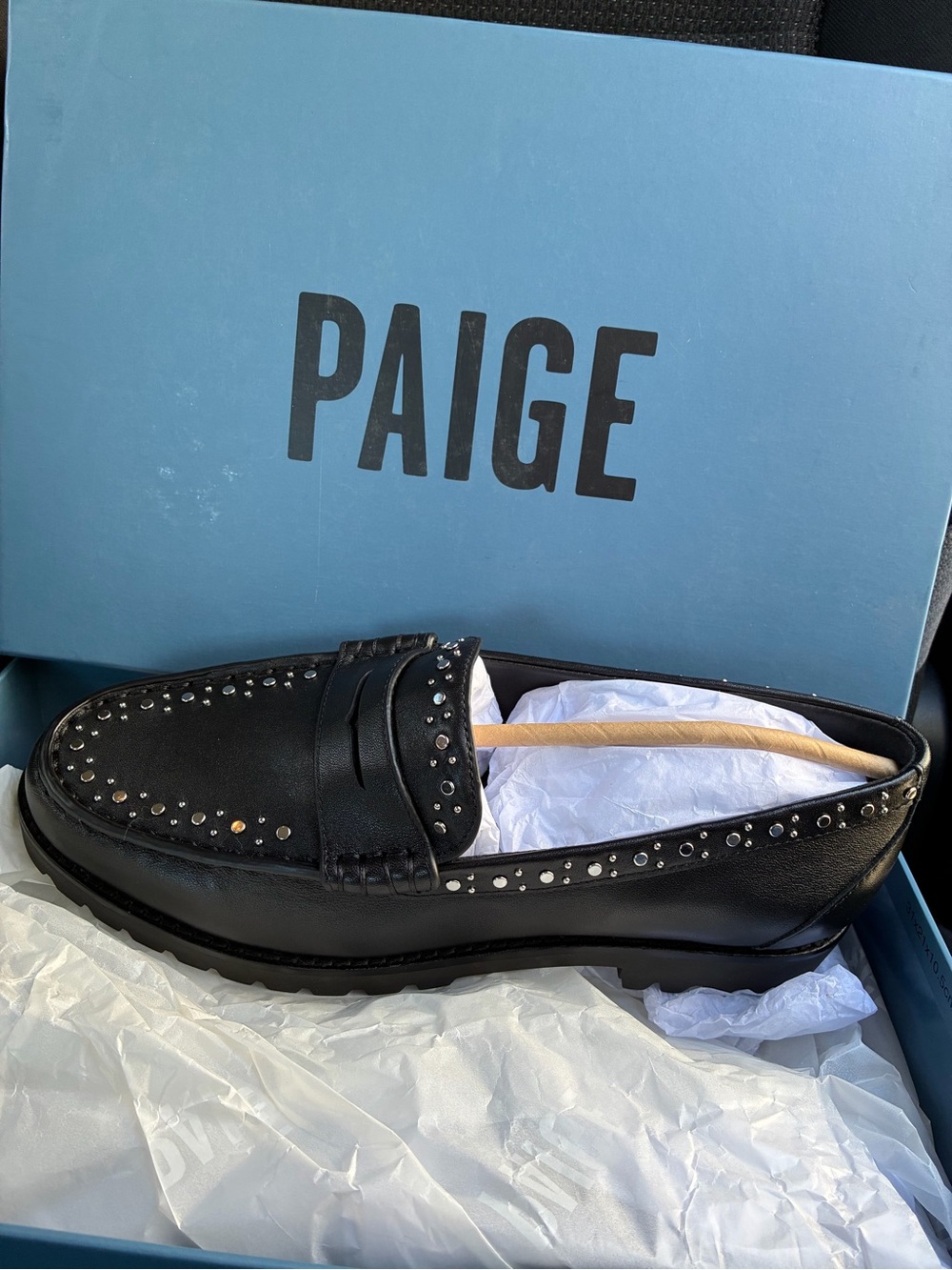 Paige Womens Ellis Studded Flat size 7